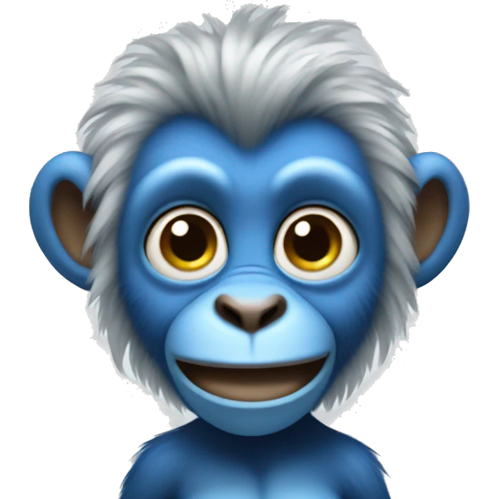 Blue monkey  emoji