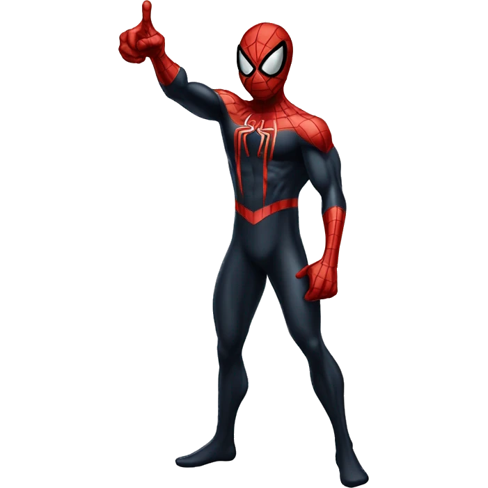 the black spiderman pointing meme emoji