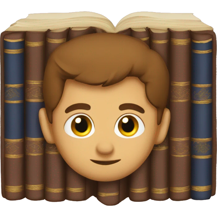 Brown books emoji