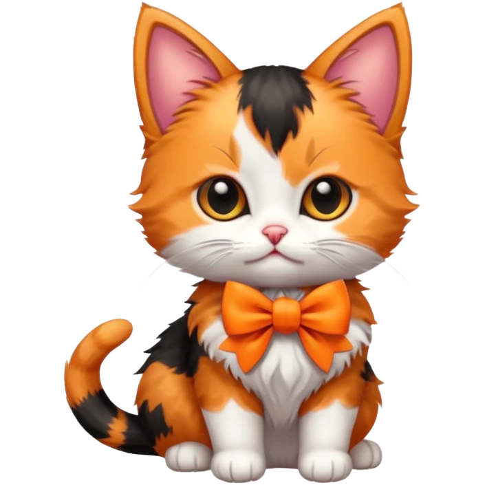 kitten with bow emoji