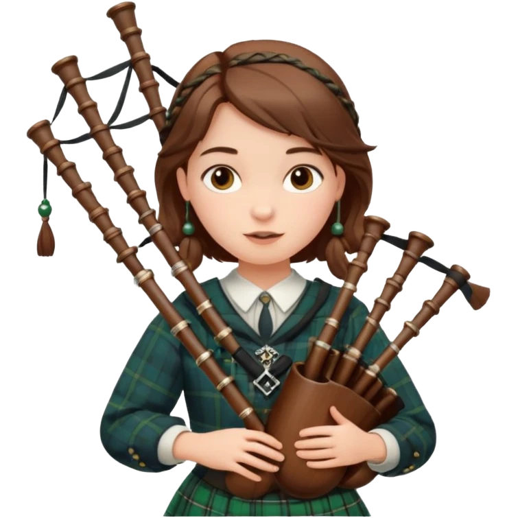 scotch girl playing bagpipe emoji
