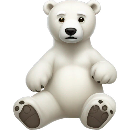 Polar bear teddy bear full body emoji