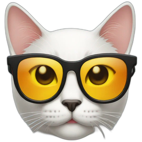 Cat with sunglasses emoji