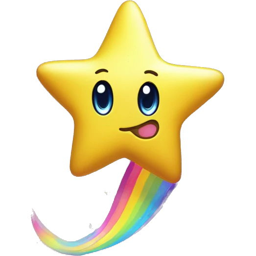 lisa frank shooting star emoji