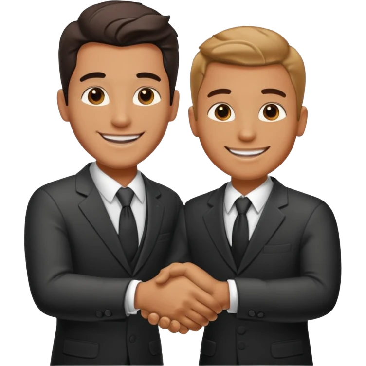 Mechanic and gentleman shaking hands emoji