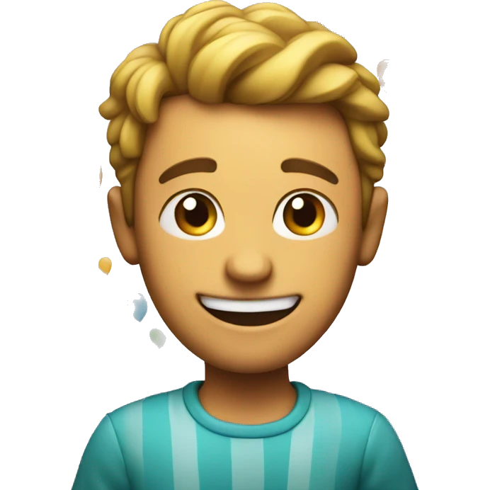 Happy birthday guy from balloon  emoji