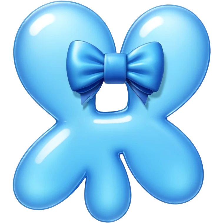 bubble letter A with a small bow on top emoji