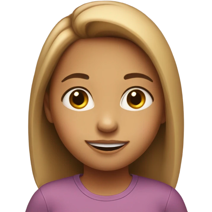 Girl with chipmunk cheeks emoji
