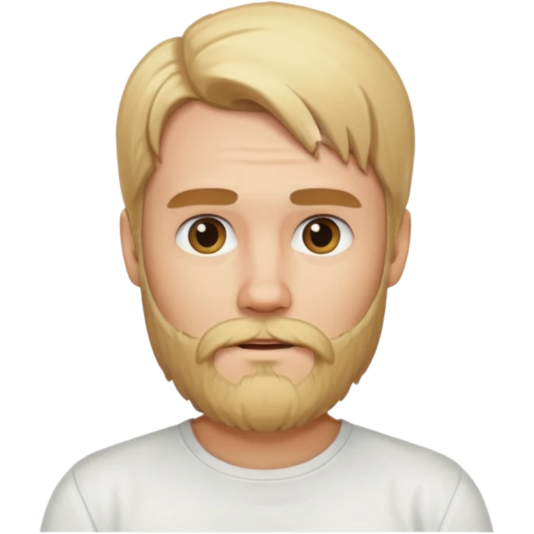 blonde long hair bearded man with shirt emoji