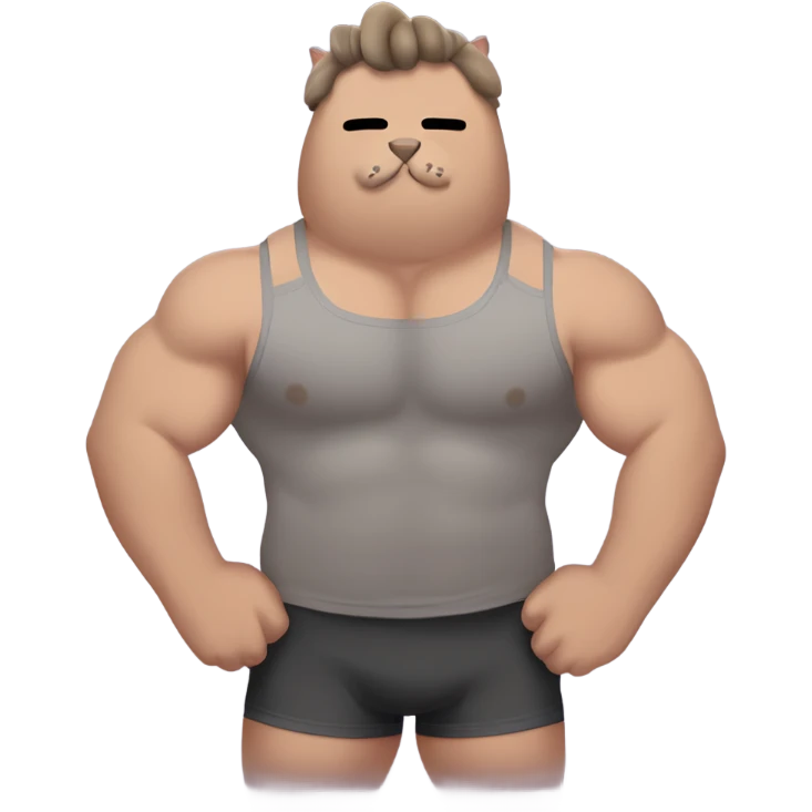 Bodybuilder Pusheen  emoji