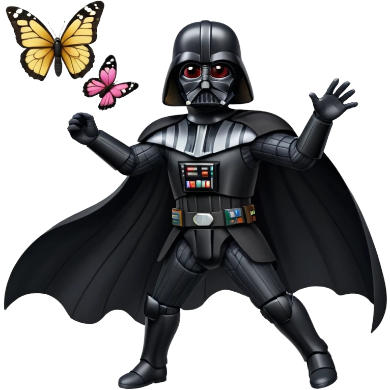 Darth Vader fighting a butterfly  emoji