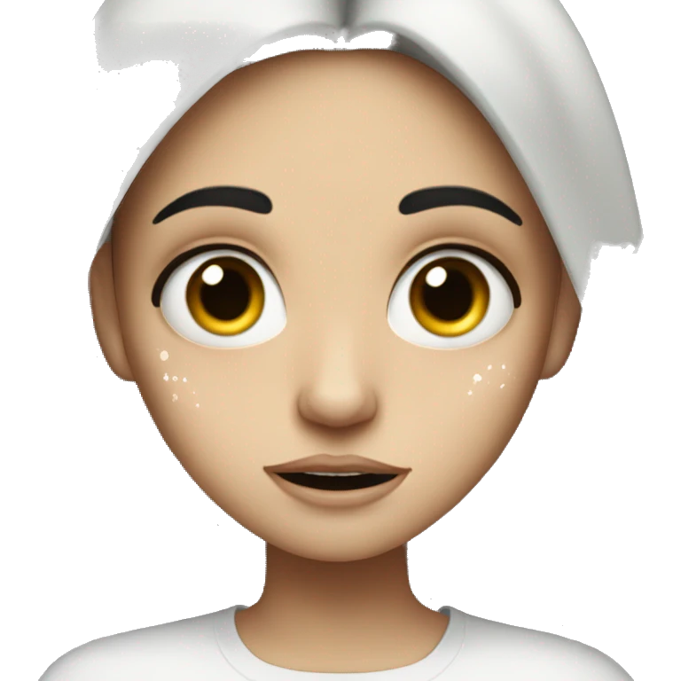 A white Jewish girl with dark hair who is dramatic with tattoos and crying emoji