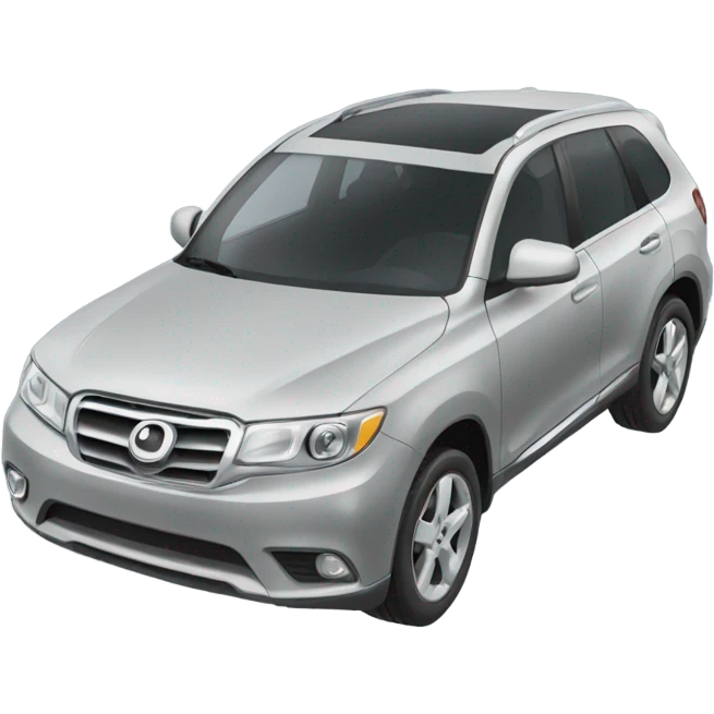 Gray and white car emoji