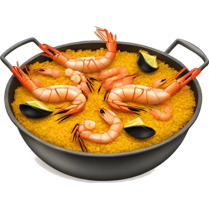 paella with shrimps  emoji
