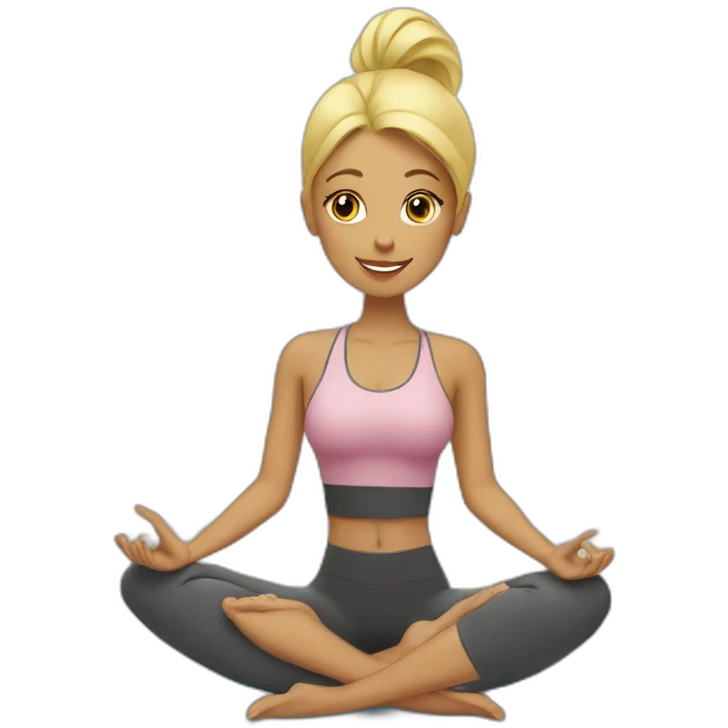 yoga girl blonde emoji