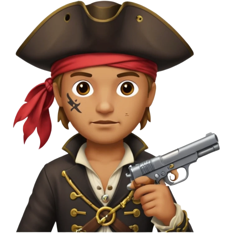 Pirate with gun  emoji