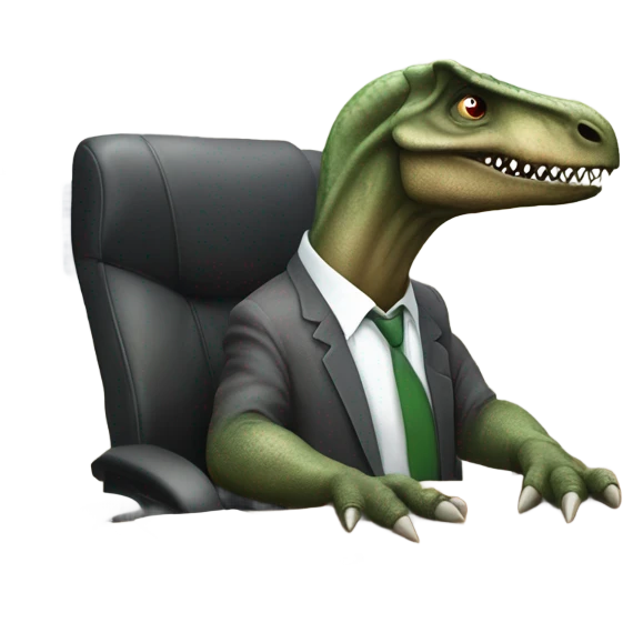 sad office dinosaur emoji