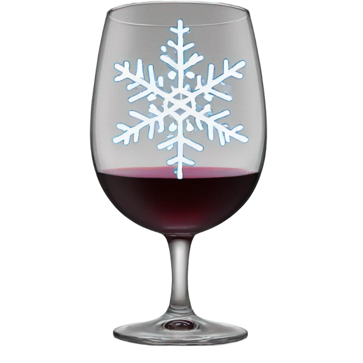 Snowflake pattern wine glass  emoji
