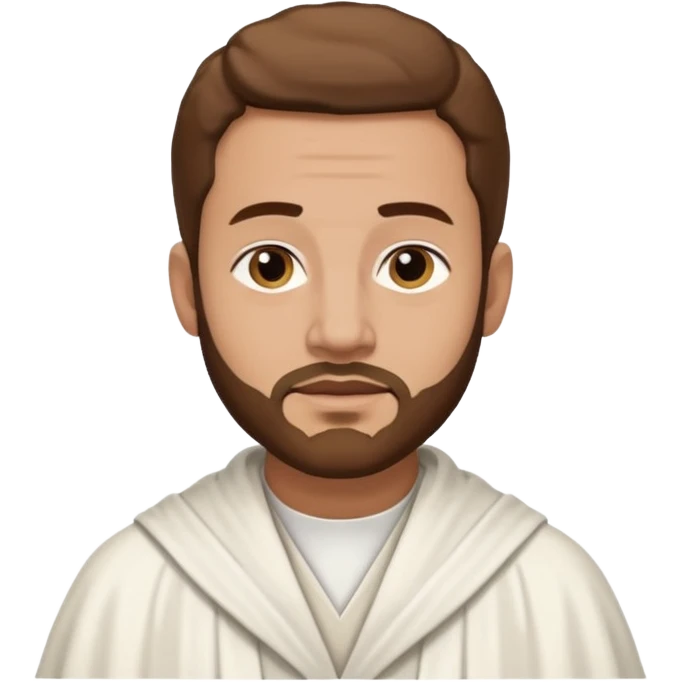 abraham from the bible, light skin, high neck emoji