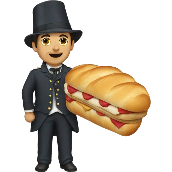 a french with baguet emoji
