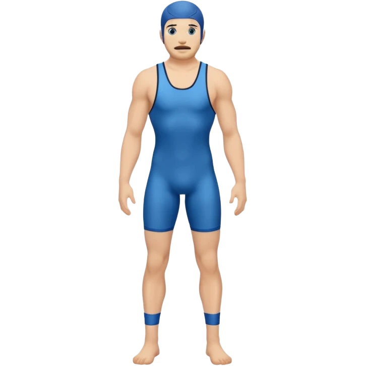 blue wrestling singlet emoji