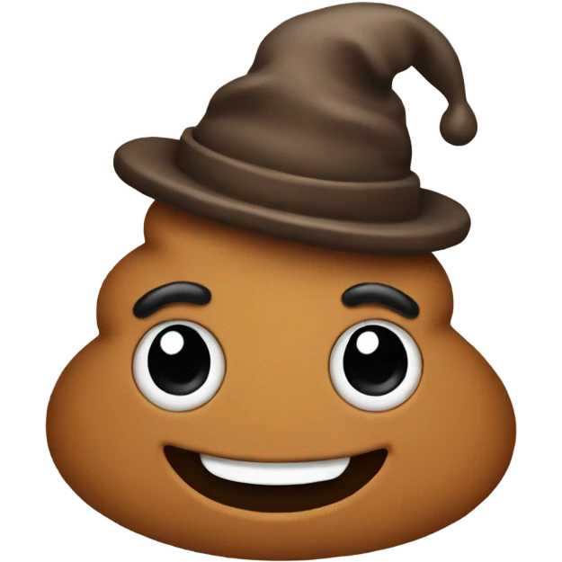 Poop emoji wearing a hat emoji