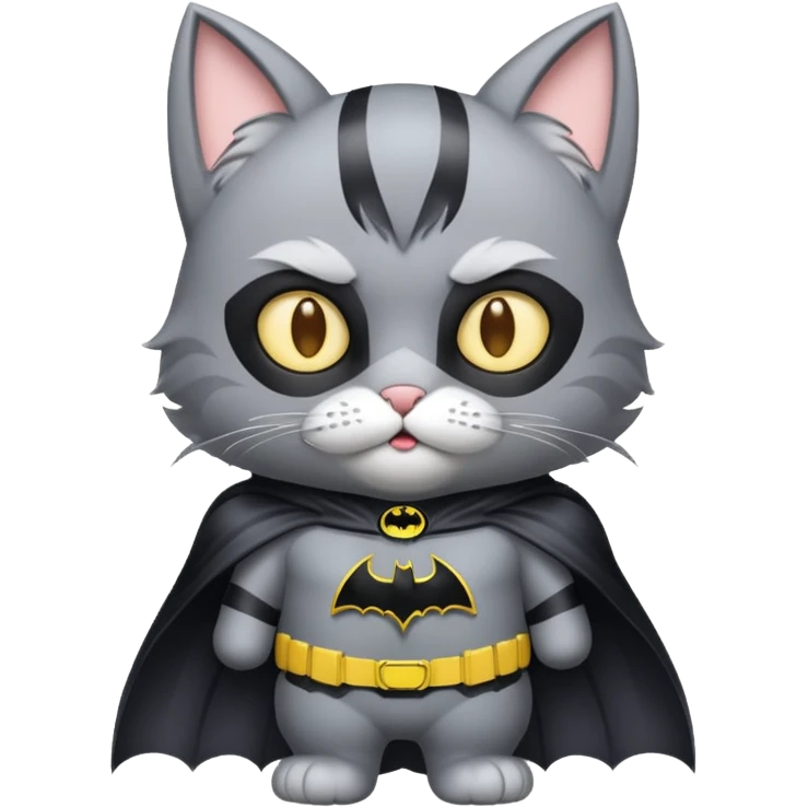 Grey Cat as Batman  emoji