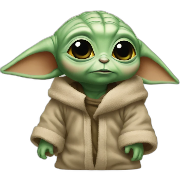baby yoda using a emoji