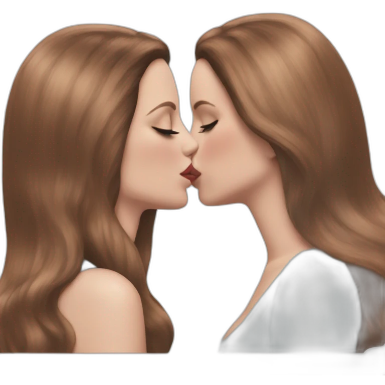 Lana Del Rey kissing a woman emoji