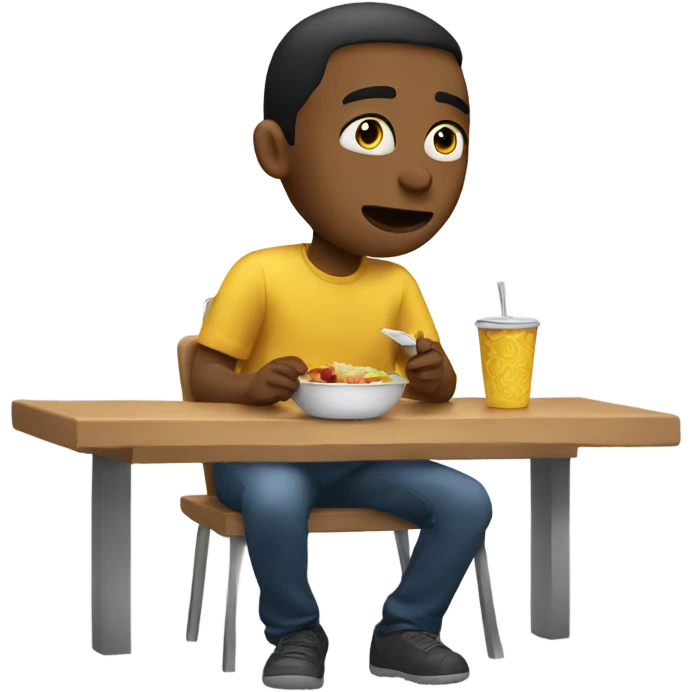 Eating lunch alone emoji