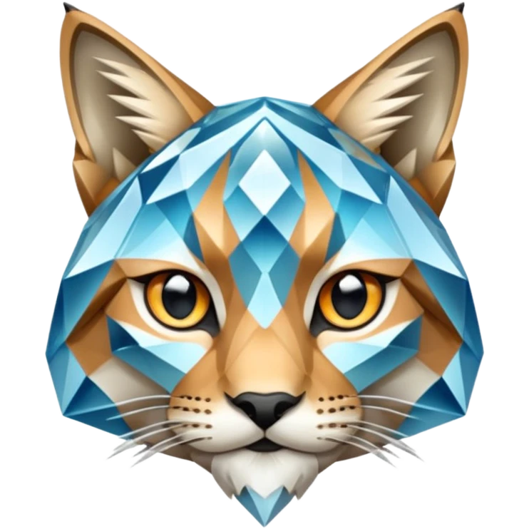 Lynx made of crystals emoji