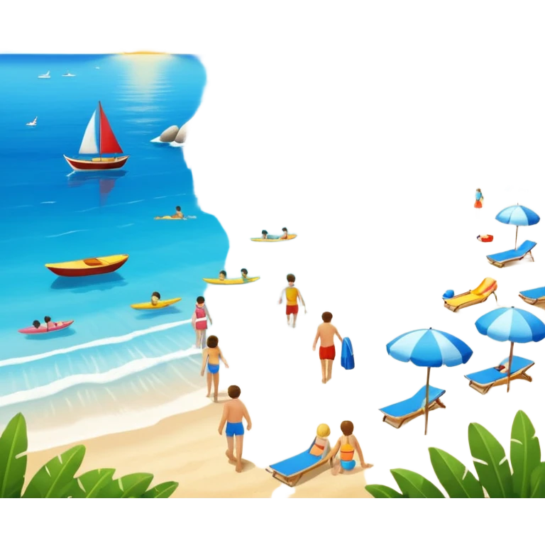 italian summer beach scene  emoji