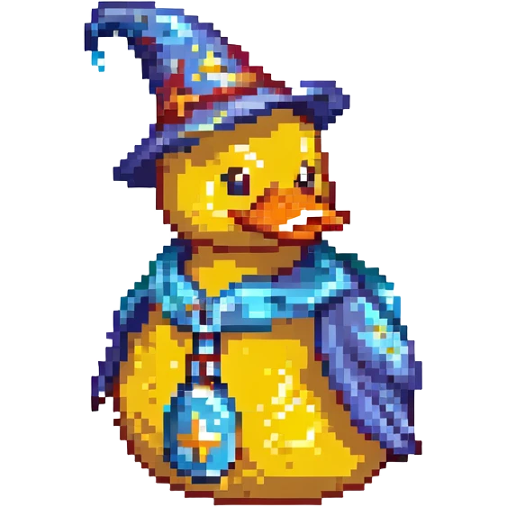 rubber duck with wizard hat emoji