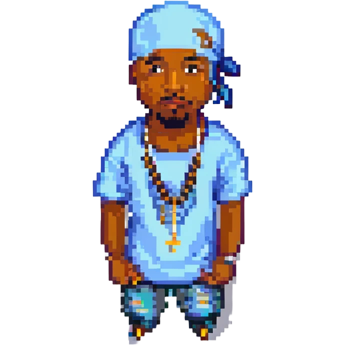 Репер 2Pac, no background emoji