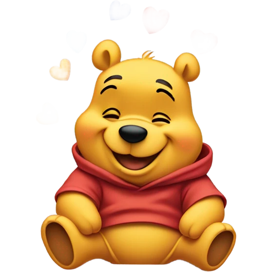 winnie the pooh with hearts emoji