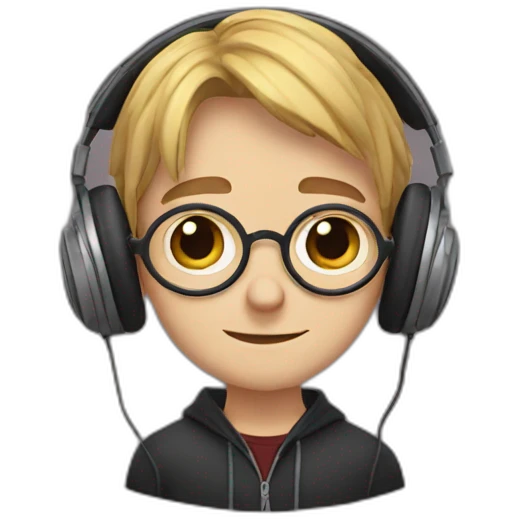 harry potter on headphones emoji