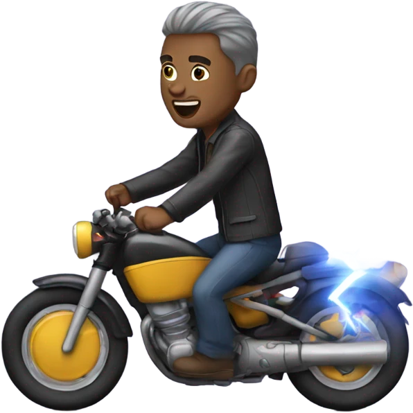 man riding a lightning bold  emoji
