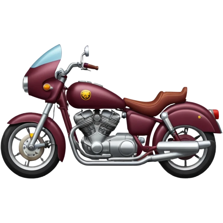 Motorcycle realistic burgundy emoji