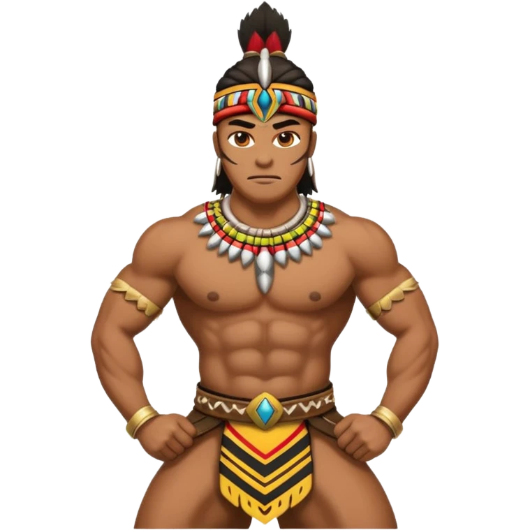 zulu warrior bending over emoji