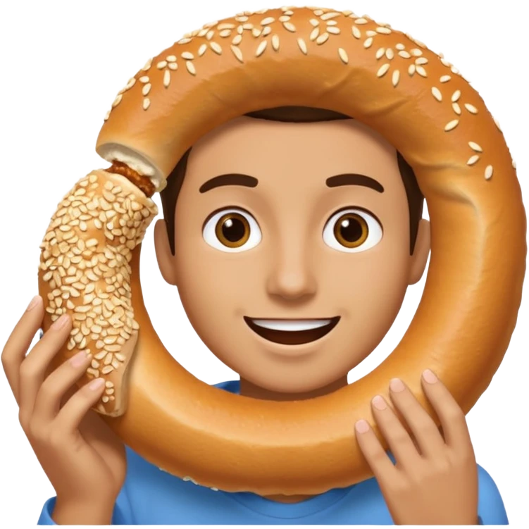 Simit yiyen simit emoji