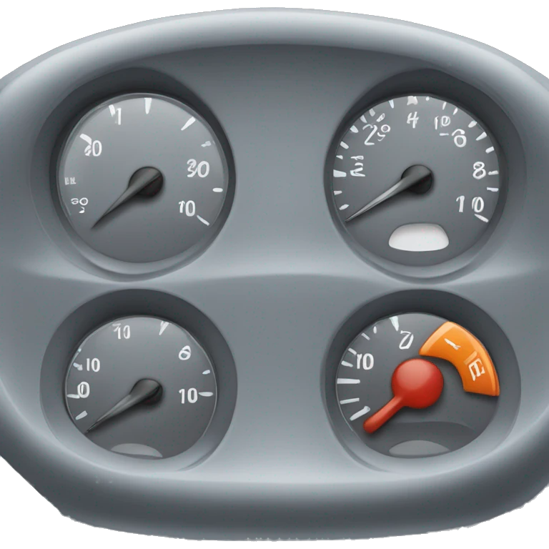 car dashboard with item  emoji