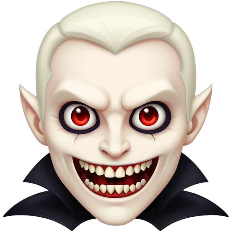 White vpire emoji
