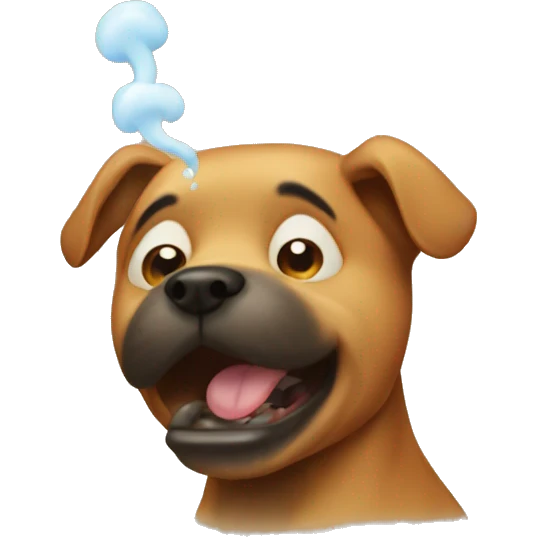 dog farting emoji