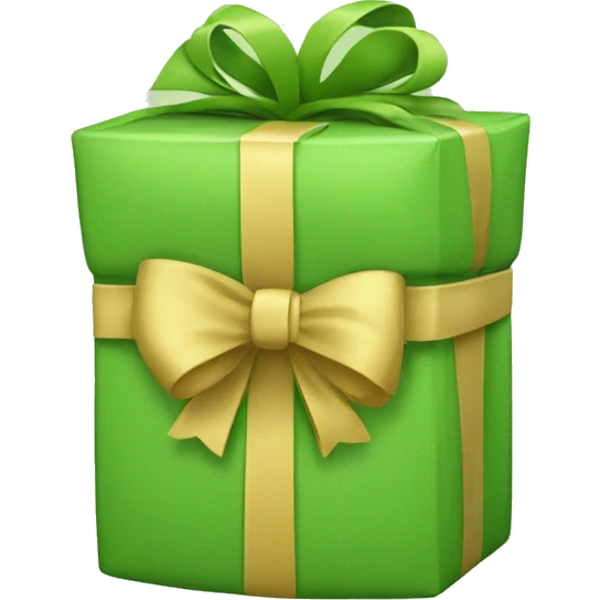 sacola de presente verde emoji