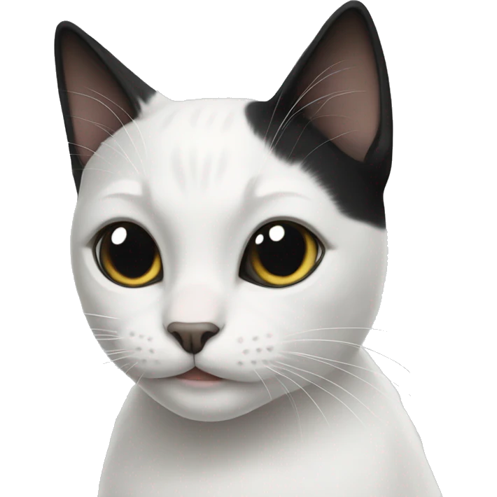 White and black cat emoji