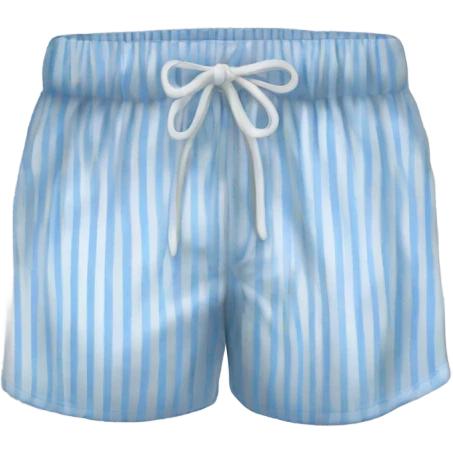 white and blue pin striped pajama shorts emoji