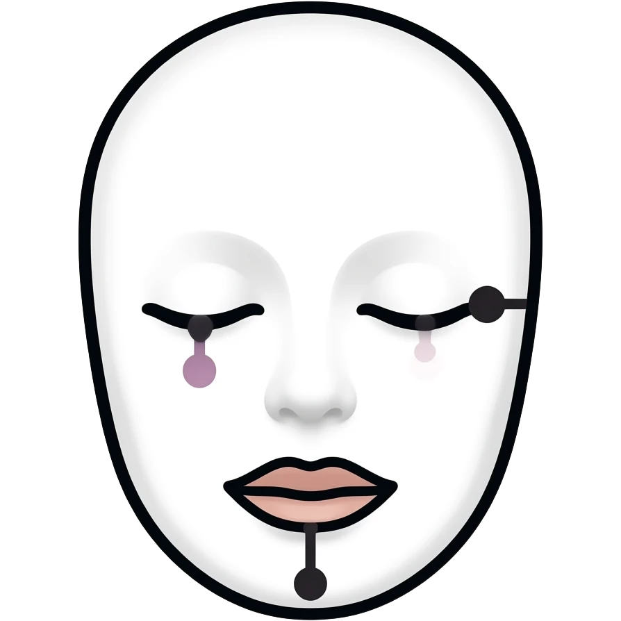 Design: Minimal face outline with 3–4 small dotted guide points by eyes and lips (cheek, chin, forehead) Meaning: Expertise, anatomy knowledge, customized treatment Vibe: This screams PA-C injector, not just influencer emoji
