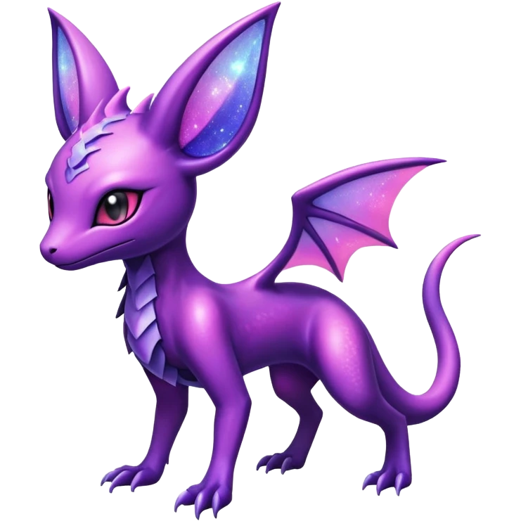 Shiny Ethereal Celestial Salandit-Noibat-Espeon-Hybrid (Full body) emoji