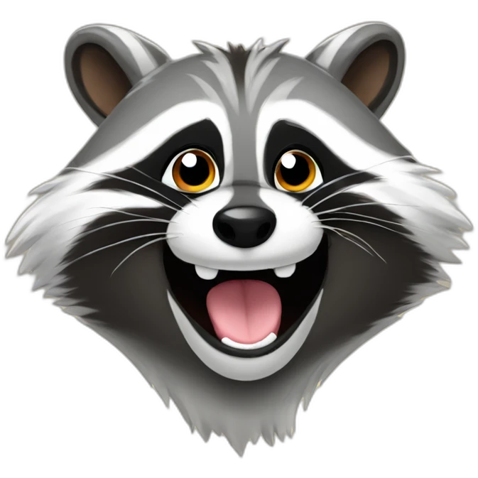 happy racoon emoji