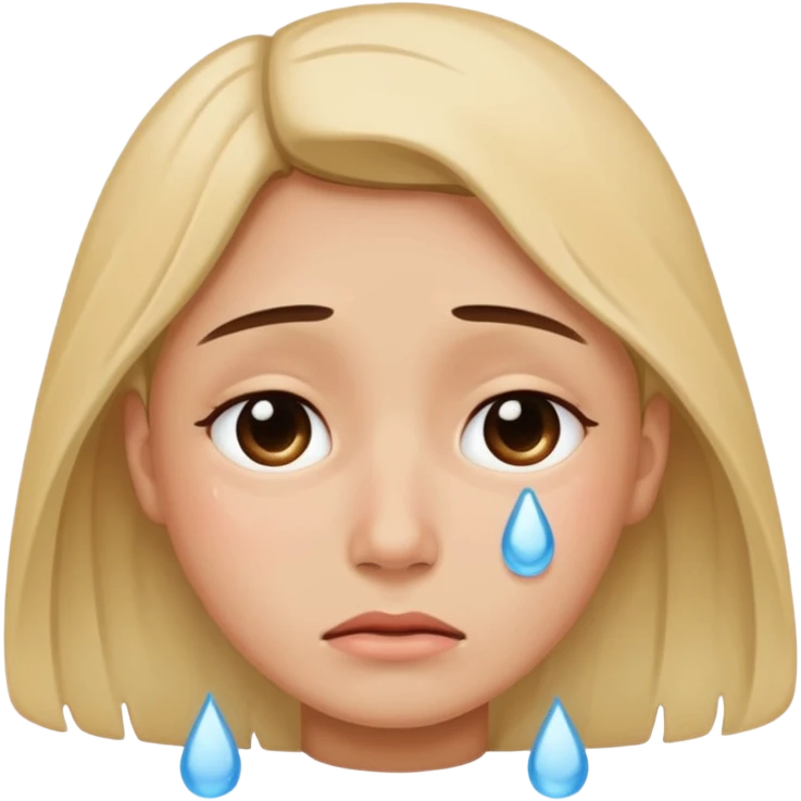 Peace with crying emoji